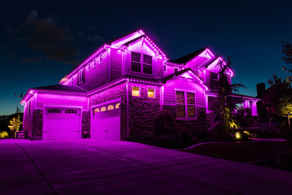 Permanent outdoor lights for Halloween - GlowStone Lighting