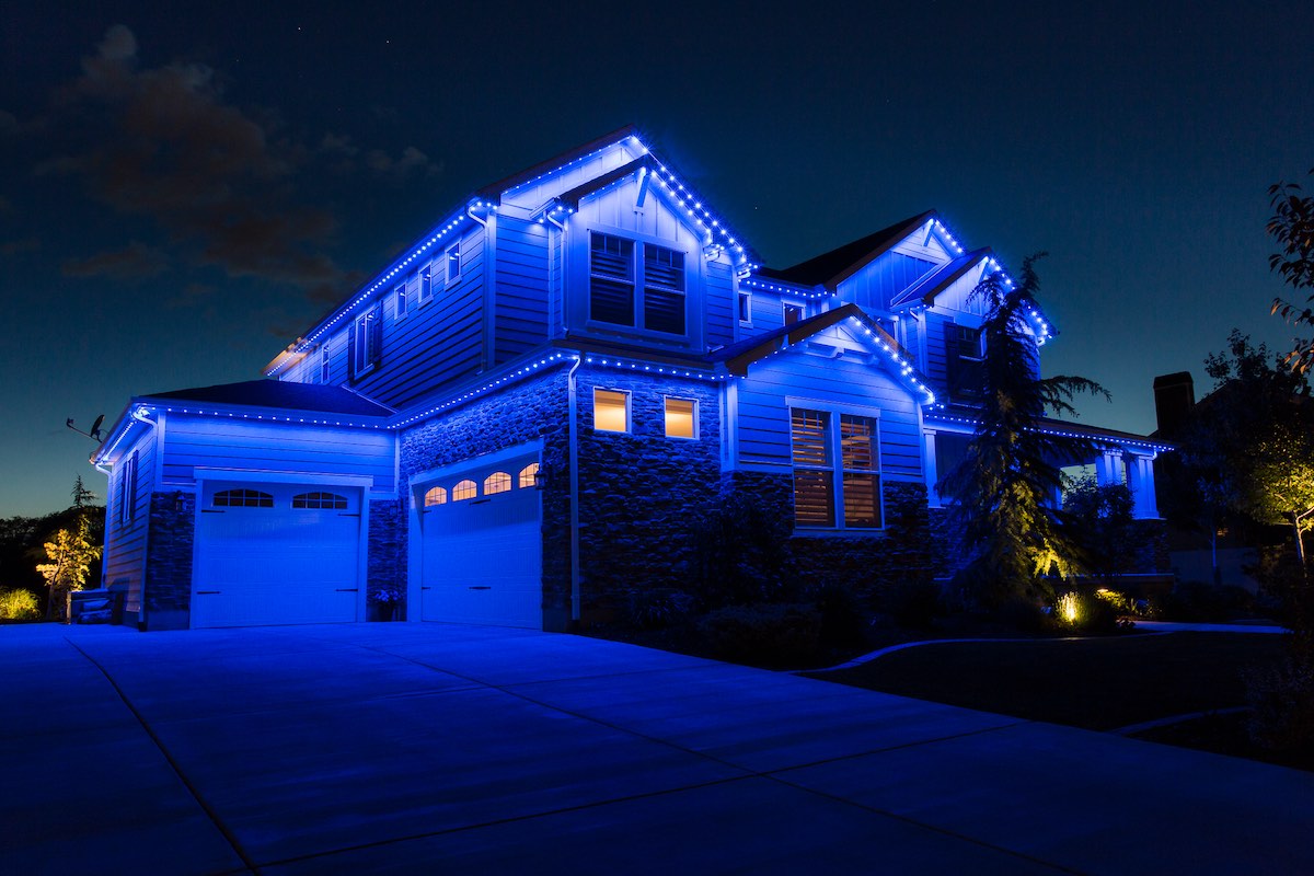 Permanent outdoor lights for Hanukkah - GlowStone Lighting