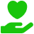 GlowStone Lighting icon Hand Holding a Heart
